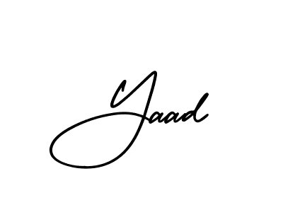 It looks lik you need a new signature style for name Yaad. Design unique handwritten (AmerikaSignatureDemo-Regular) signature with our free signature maker in just a few clicks. Yaad signature style 3 images and pictures png