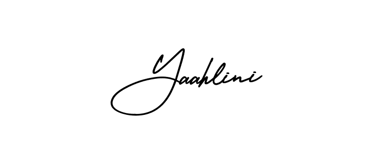 How to make Yaahlini name signature. Use AmerikaSignatureDemo-Regular style for creating short signs online. This is the latest handwritten sign. Yaahlini signature style 3 images and pictures png