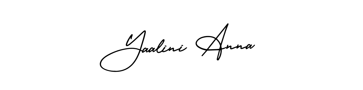 Similarly AmerikaSignatureDemo-Regular is the best handwritten signature design. Signature creator online .You can use it as an online autograph creator for name Yaalini Anna. Yaalini Anna signature style 3 images and pictures png