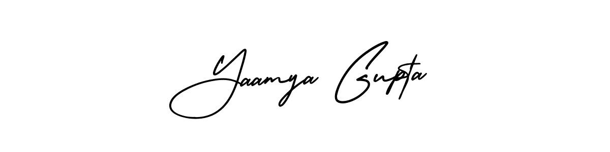 How to make Yaamya Gupta name signature. Use AmerikaSignatureDemo-Regular style for creating short signs online. This is the latest handwritten sign. Yaamya Gupta signature style 3 images and pictures png