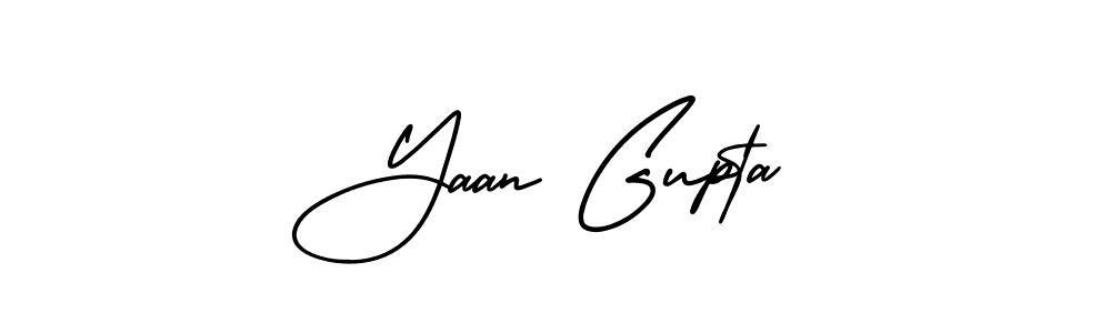 How to make Yaan Gupta name signature. Use AmerikaSignatureDemo-Regular style for creating short signs online. This is the latest handwritten sign. Yaan Gupta signature style 3 images and pictures png