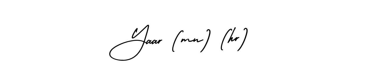 Similarly AmerikaSignatureDemo-Regular is the best handwritten signature design. Signature creator online .You can use it as an online autograph creator for name Yaar (mn) (hr). Yaar (mn) (hr) signature style 3 images and pictures png