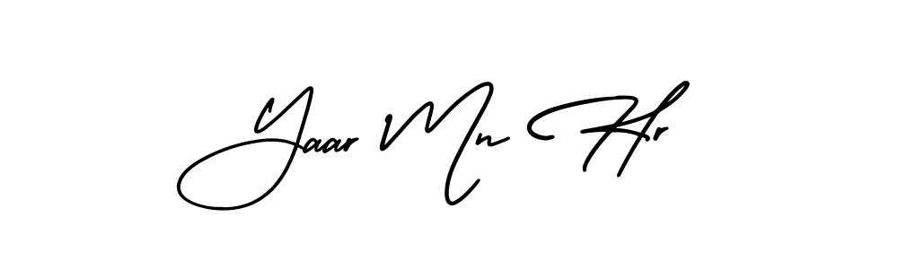 AmerikaSignatureDemo-Regular is a professional signature style that is perfect for those who want to add a touch of class to their signature. It is also a great choice for those who want to make their signature more unique. Get Yaar Mn Hr name to fancy signature for free. Yaar Mn Hr signature style 3 images and pictures png