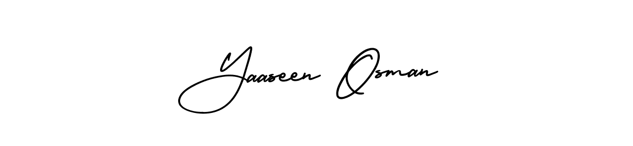 Make a beautiful signature design for name Yaaseen Osman. Use this online signature maker to create a handwritten signature for free. Yaaseen Osman signature style 3 images and pictures png