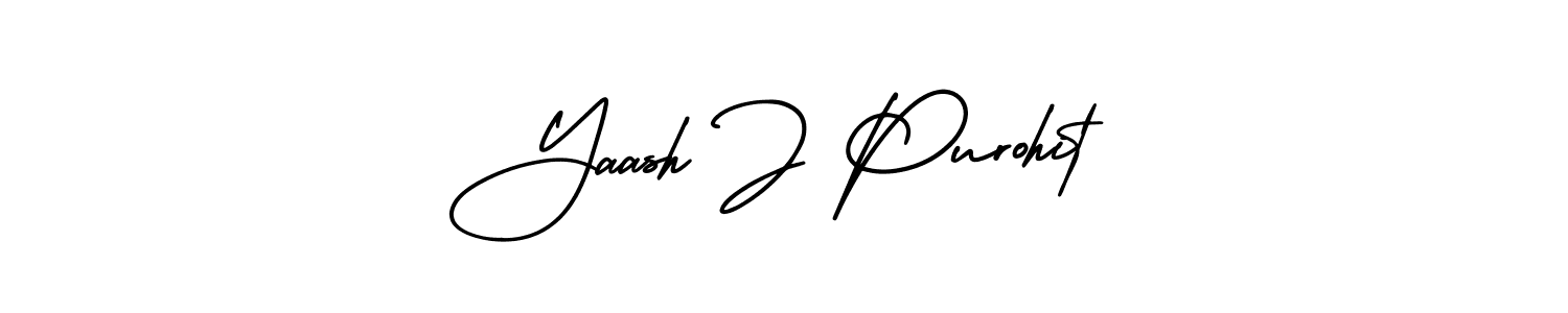Design your own signature with our free online signature maker. With this signature software, you can create a handwritten (AmerikaSignatureDemo-Regular) signature for name Yaash J Purohit. Yaash J Purohit signature style 3 images and pictures png
