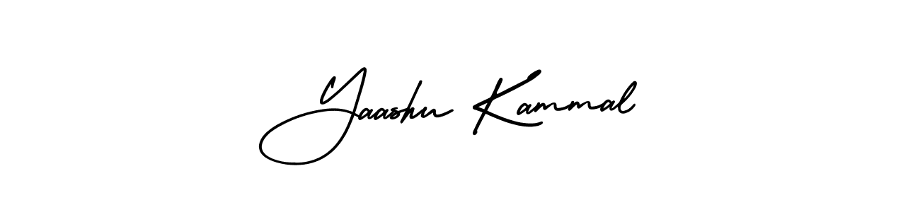 How to make Yaashu Kammal name signature. Use AmerikaSignatureDemo-Regular style for creating short signs online. This is the latest handwritten sign. Yaashu Kammal signature style 3 images and pictures png