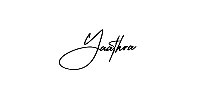 How to Draw Yaathra signature style? AmerikaSignatureDemo-Regular is a latest design signature styles for name Yaathra. Yaathra signature style 3 images and pictures png