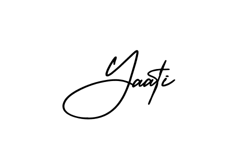 Design your own signature with our free online signature maker. With this signature software, you can create a handwritten (AmerikaSignatureDemo-Regular) signature for name Yaati. Yaati signature style 3 images and pictures png