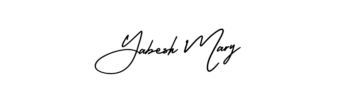 How to make Yabesh Mary name signature. Use AmerikaSignatureDemo-Regular style for creating short signs online. This is the latest handwritten sign. Yabesh Mary signature style 3 images and pictures png