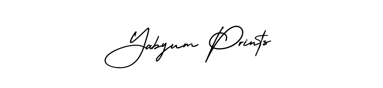 Here are the top 10 professional signature styles for the name Yabyum Prints. These are the best autograph styles you can use for your name. Yabyum Prints signature style 3 images and pictures png