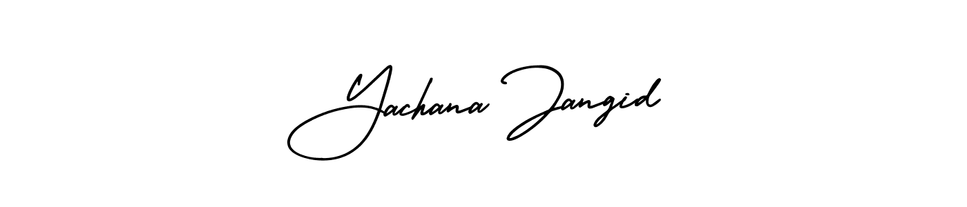 Similarly AmerikaSignatureDemo-Regular is the best handwritten signature design. Signature creator online .You can use it as an online autograph creator for name Yachana Jangid. Yachana Jangid signature style 3 images and pictures png