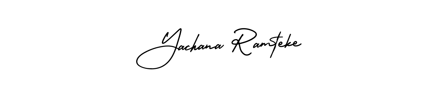 Also You can easily find your signature by using the search form. We will create Yachana Ramteke name handwritten signature images for you free of cost using AmerikaSignatureDemo-Regular sign style. Yachana Ramteke signature style 3 images and pictures png