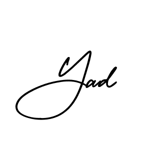 Design your own signature with our free online signature maker. With this signature software, you can create a handwritten (AmerikaSignatureDemo-Regular) signature for name Yad. Yad signature style 3 images and pictures png