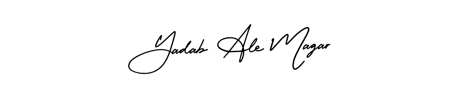 Make a beautiful signature design for name Yadab Ale Magar. Use this online signature maker to create a handwritten signature for free. Yadab Ale Magar signature style 3 images and pictures png