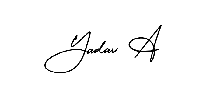 Create a beautiful signature design for name Yadav A. With this signature (AmerikaSignatureDemo-Regular) fonts, you can make a handwritten signature for free. Yadav A signature style 3 images and pictures png