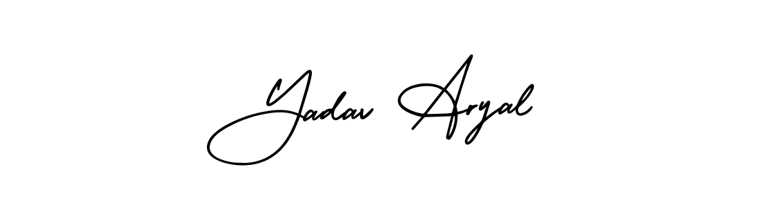 Similarly AmerikaSignatureDemo-Regular is the best handwritten signature design. Signature creator online .You can use it as an online autograph creator for name Yadav Aryal. Yadav Aryal signature style 3 images and pictures png