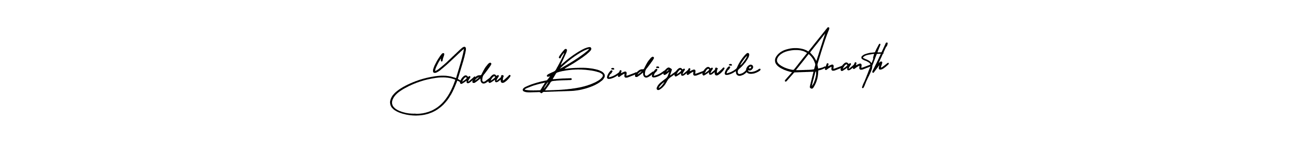 How to make Yadav Bindiganavile Ananth signature? AmerikaSignatureDemo-Regular is a professional autograph style. Create handwritten signature for Yadav Bindiganavile Ananth name. Yadav Bindiganavile Ananth signature style 3 images and pictures png
