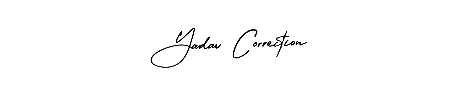 The best way (AmerikaSignatureDemo-Regular) to make a short signature is to pick only two or three words in your name. The name Yadav Correction include a total of six letters. For converting this name. Yadav Correction signature style 3 images and pictures png