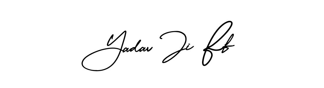 This is the best signature style for the Yadav Ji Ff name. Also you like these signature font (AmerikaSignatureDemo-Regular). Mix name signature. Yadav Ji Ff signature style 3 images and pictures png