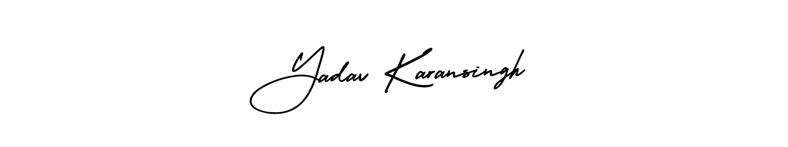AmerikaSignatureDemo-Regular is a professional signature style that is perfect for those who want to add a touch of class to their signature. It is also a great choice for those who want to make their signature more unique. Get Yadav Karansingh name to fancy signature for free. Yadav Karansingh signature style 3 images and pictures png