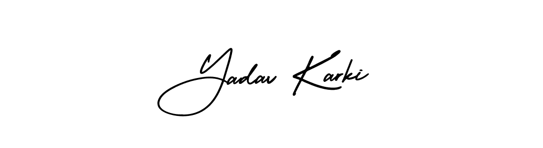 Design your own signature with our free online signature maker. With this signature software, you can create a handwritten (AmerikaSignatureDemo-Regular) signature for name Yadav Karki. Yadav Karki signature style 3 images and pictures png