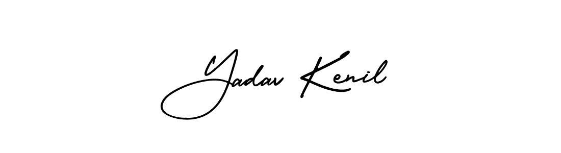 How to make Yadav Kenil name signature. Use AmerikaSignatureDemo-Regular style for creating short signs online. This is the latest handwritten sign. Yadav Kenil signature style 3 images and pictures png