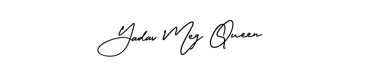 How to make Yadav Mey Queen name signature. Use AmerikaSignatureDemo-Regular style for creating short signs online. This is the latest handwritten sign. Yadav Mey Queen signature style 3 images and pictures png