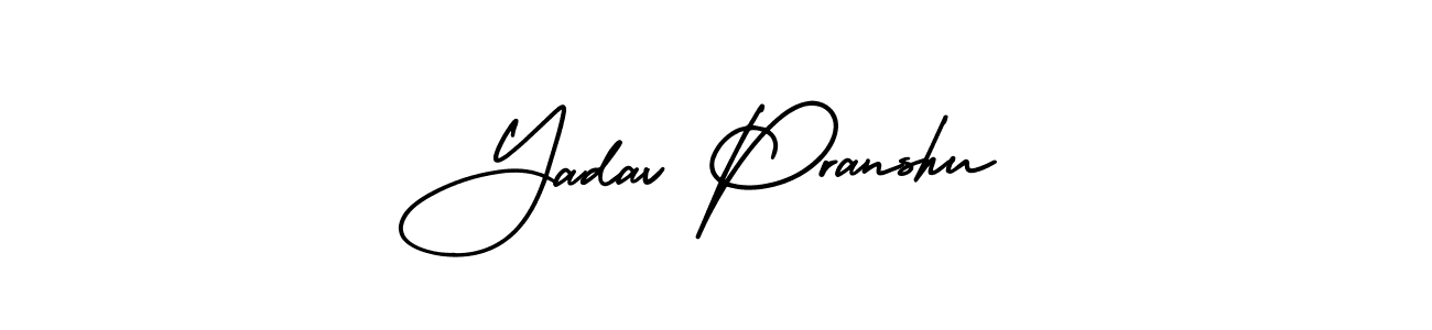 How to make Yadav Pranshu signature? AmerikaSignatureDemo-Regular is a professional autograph style. Create handwritten signature for Yadav Pranshu name. Yadav Pranshu signature style 3 images and pictures png