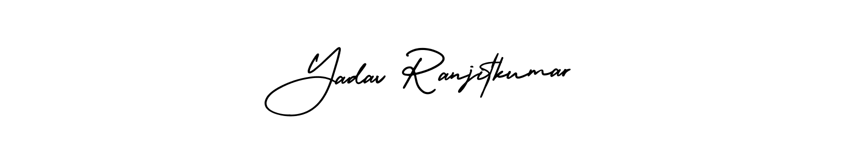 Use a signature maker to create a handwritten signature online. With this signature software, you can design (AmerikaSignatureDemo-Regular) your own signature for name Yadav Ranjitkumar. Yadav Ranjitkumar signature style 3 images and pictures png