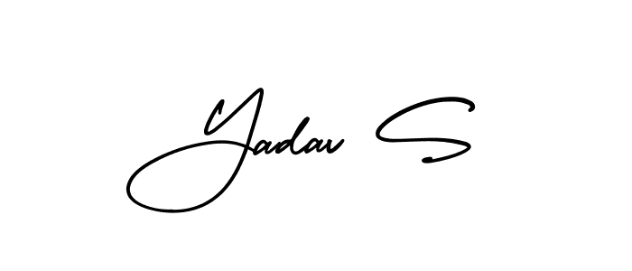 Design your own signature with our free online signature maker. With this signature software, you can create a handwritten (AmerikaSignatureDemo-Regular) signature for name Yadav S. Yadav S signature style 3 images and pictures png