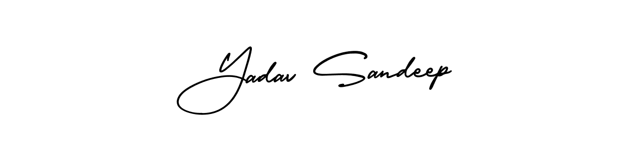 How to make Yadav Sandeep name signature. Use AmerikaSignatureDemo-Regular style for creating short signs online. This is the latest handwritten sign. Yadav Sandeep signature style 3 images and pictures png