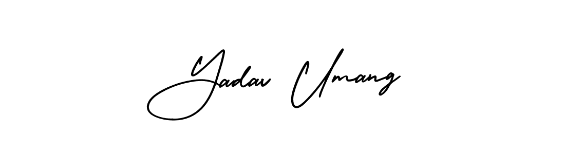 Yadav Umang stylish signature style. Best Handwritten Sign (AmerikaSignatureDemo-Regular) for my name. Handwritten Signature Collection Ideas for my name Yadav Umang. Yadav Umang signature style 3 images and pictures png