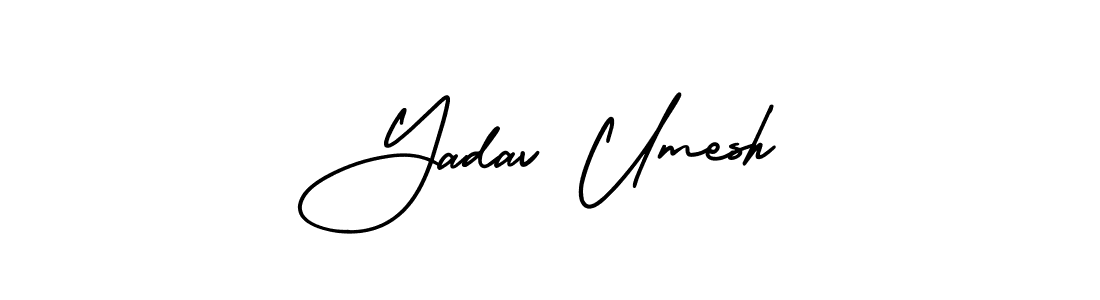 Make a beautiful signature design for name Yadav Umesh. With this signature (AmerikaSignatureDemo-Regular) style, you can create a handwritten signature for free. Yadav Umesh signature style 3 images and pictures png