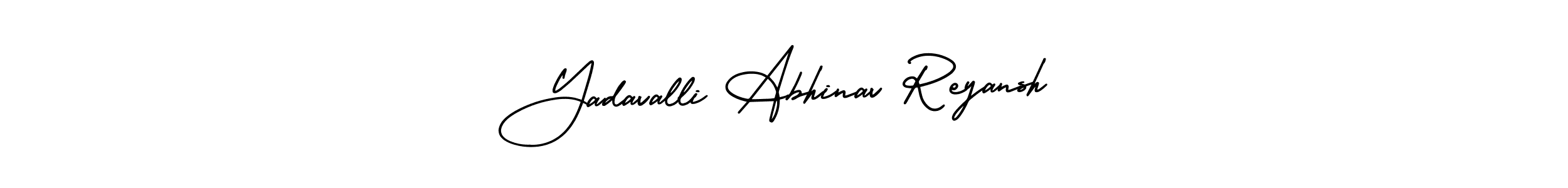 How to Draw Yadavalli Abhinav Reyansh signature style? AmerikaSignatureDemo-Regular is a latest design signature styles for name Yadavalli Abhinav Reyansh. Yadavalli Abhinav Reyansh signature style 3 images and pictures png