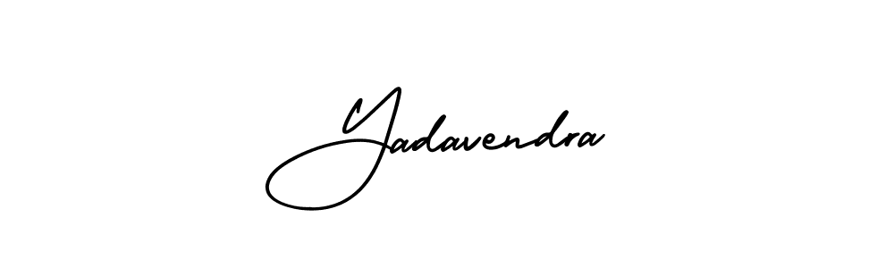 Use a signature maker to create a handwritten signature online. With this signature software, you can design (AmerikaSignatureDemo-Regular) your own signature for name Yadavendra. Yadavendra signature style 3 images and pictures png