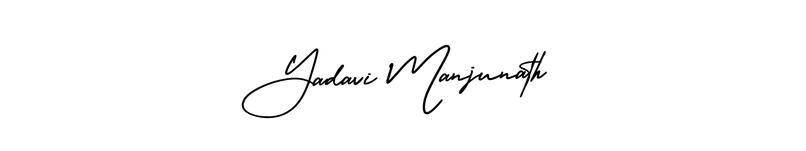 Make a beautiful signature design for name Yadavi Manjunath. With this signature (AmerikaSignatureDemo-Regular) style, you can create a handwritten signature for free. Yadavi Manjunath signature style 3 images and pictures png