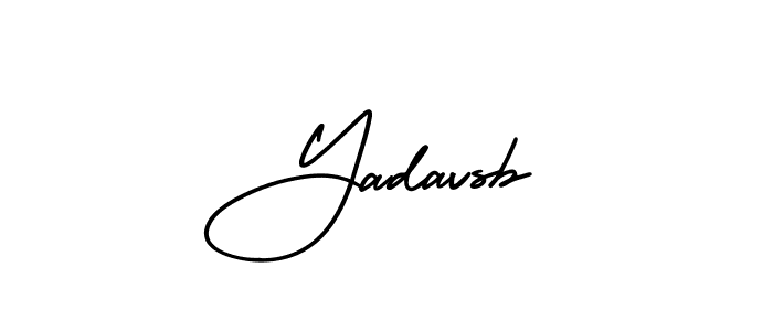 The best way (AmerikaSignatureDemo-Regular) to make a short signature is to pick only two or three words in your name. The name Yadavsb include a total of six letters. For converting this name. Yadavsb signature style 3 images and pictures png