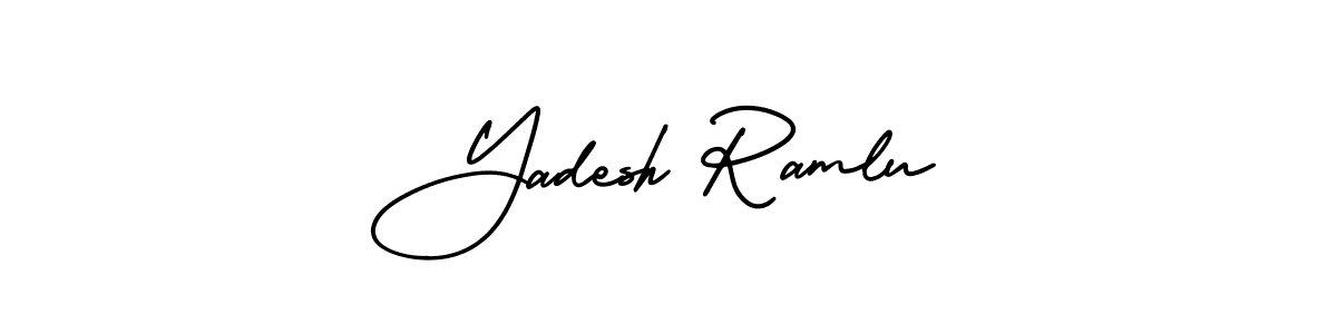 Yadesh Ramlu stylish signature style. Best Handwritten Sign (AmerikaSignatureDemo-Regular) for my name. Handwritten Signature Collection Ideas for my name Yadesh Ramlu. Yadesh Ramlu signature style 3 images and pictures png