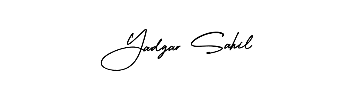 How to make Yadgar Sahil name signature. Use AmerikaSignatureDemo-Regular style for creating short signs online. This is the latest handwritten sign. Yadgar Sahil signature style 3 images and pictures png