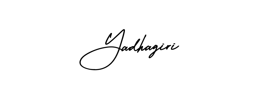 It looks lik you need a new signature style for name Yadhagiri. Design unique handwritten (AmerikaSignatureDemo-Regular) signature with our free signature maker in just a few clicks. Yadhagiri signature style 3 images and pictures png