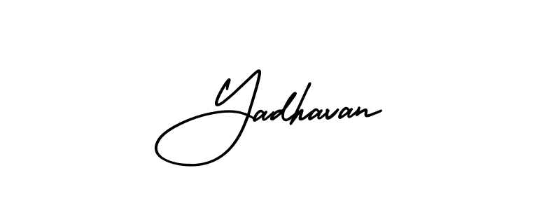 Use a signature maker to create a handwritten signature online. With this signature software, you can design (AmerikaSignatureDemo-Regular) your own signature for name Yadhavan. Yadhavan signature style 3 images and pictures png