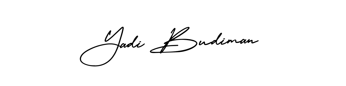 Similarly AmerikaSignatureDemo-Regular is the best handwritten signature design. Signature creator online .You can use it as an online autograph creator for name Yadi Budiman. Yadi Budiman signature style 3 images and pictures png