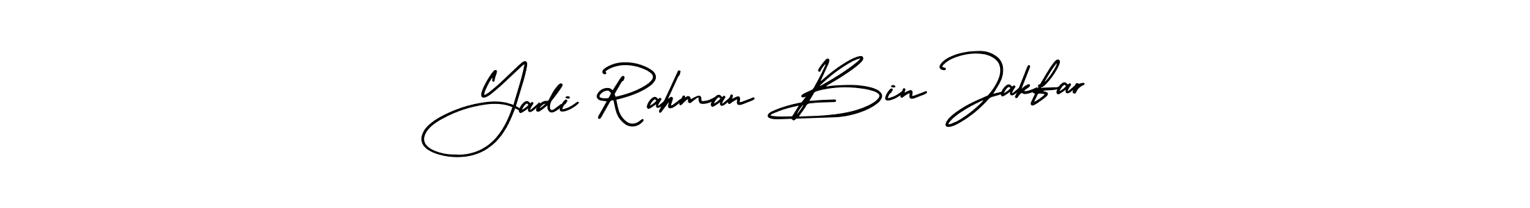 Use a signature maker to create a handwritten signature online. With this signature software, you can design (AmerikaSignatureDemo-Regular) your own signature for name Yadi Rahman Bin Jakfar. Yadi Rahman Bin Jakfar signature style 3 images and pictures png