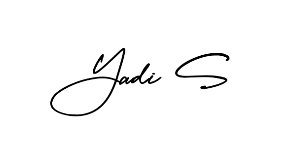 How to Draw Yadi S signature style? AmerikaSignatureDemo-Regular is a latest design signature styles for name Yadi S. Yadi S signature style 3 images and pictures png