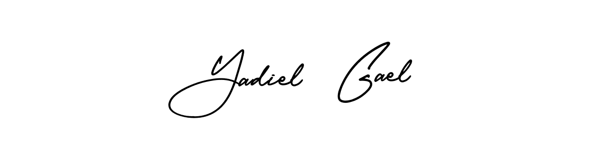 Also You can easily find your signature by using the search form. We will create Yadiel  Gael name handwritten signature images for you free of cost using AmerikaSignatureDemo-Regular sign style. Yadiel  Gael signature style 3 images and pictures png