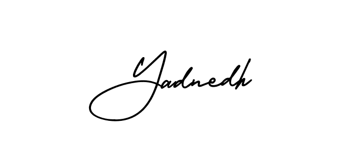 Check out images of Autograph of Yadnedh name. Actor Yadnedh Signature Style. AmerikaSignatureDemo-Regular is a professional sign style online. Yadnedh signature style 3 images and pictures png