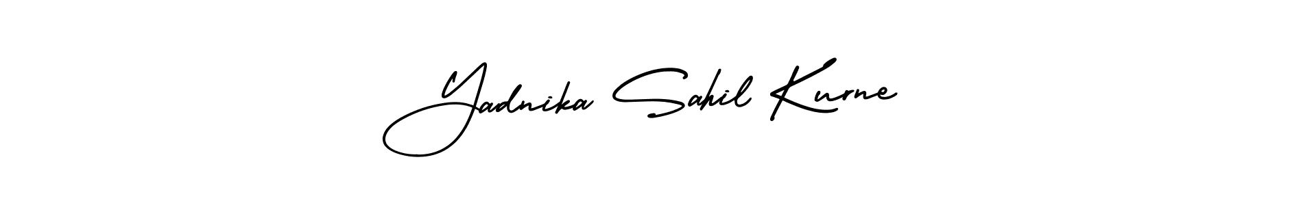 How to make Yadnika Sahil Kurne name signature. Use AmerikaSignatureDemo-Regular style for creating short signs online. This is the latest handwritten sign. Yadnika Sahil Kurne signature style 3 images and pictures png