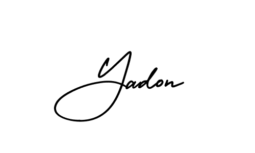 Design your own signature with our free online signature maker. With this signature software, you can create a handwritten (AmerikaSignatureDemo-Regular) signature for name Yadon. Yadon signature style 3 images and pictures png