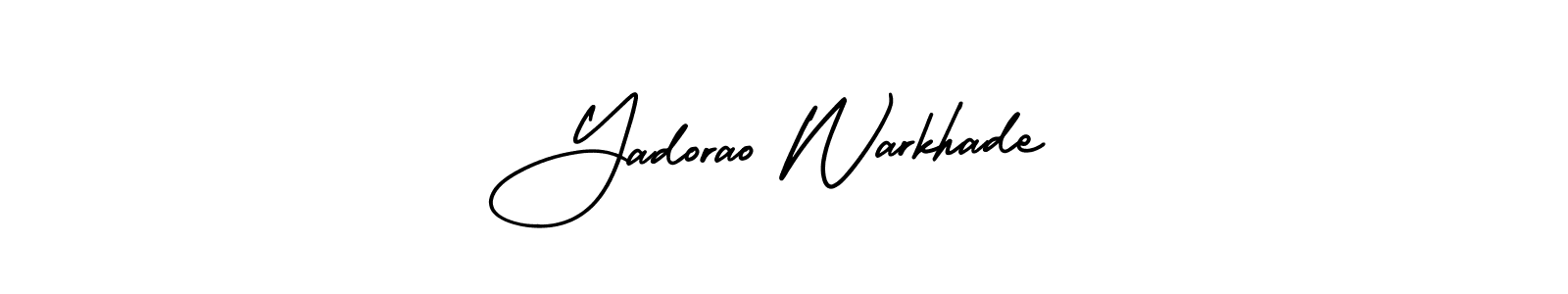 Make a short Yadorao Warkhade signature style. Manage your documents anywhere anytime using AmerikaSignatureDemo-Regular. Create and add eSignatures, submit forms, share and send files easily. Yadorao Warkhade signature style 3 images and pictures png
