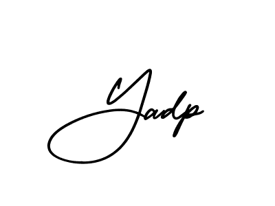 Use a signature maker to create a handwritten signature online. With this signature software, you can design (AmerikaSignatureDemo-Regular) your own signature for name Yadp. Yadp signature style 3 images and pictures png